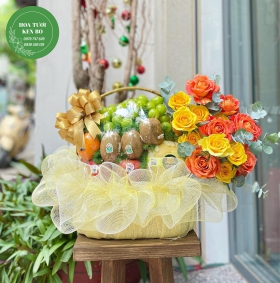 Giỏ Trái Cây Tone Vàng Cam